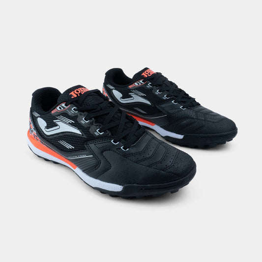 Zapatillas Futbol Liga 5 TURF Negro Naranja