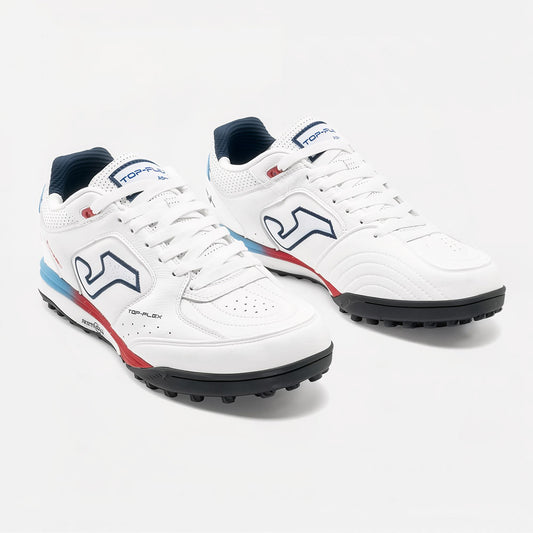 Zapatillas Futbol Top Flex Rebound TF Blanco Celeste Rojo