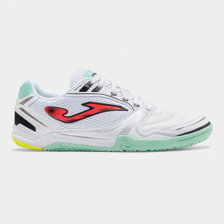 Zapatillas Futbol Sala Dribling INDOOR Blanco Turquesa