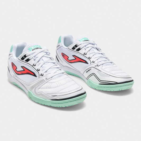 Zapatillas Futbol Sala Dribling INDOOR Blanco Turquesa