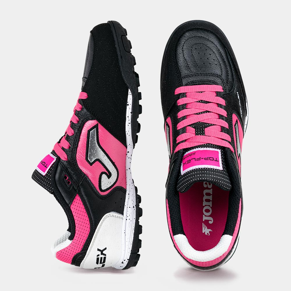 Zapatillas Futbol Top Flex TF Negro Fucsia Blanco